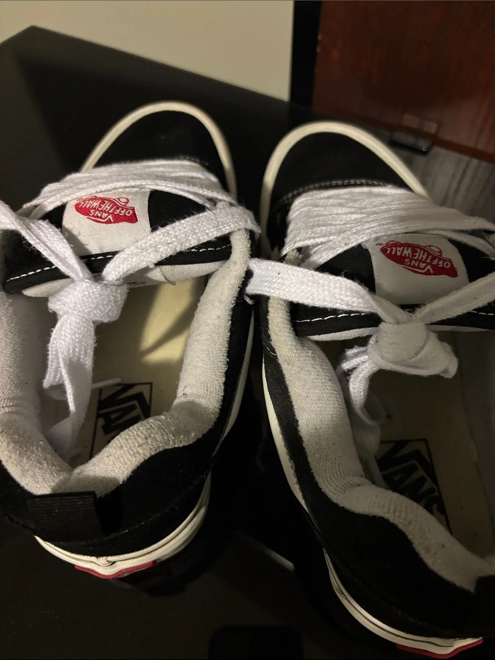 Vans Black & White Low-Top Skate Sneakers